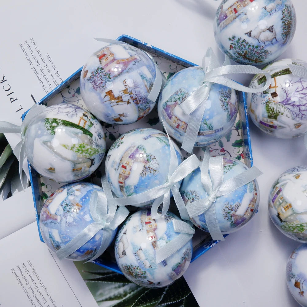 7PCS Christmas Balls Large Home Decoration Tree Balls Xmas Party Decor Christmas Spheres Christmas Tree Hanging Ornament Gifts