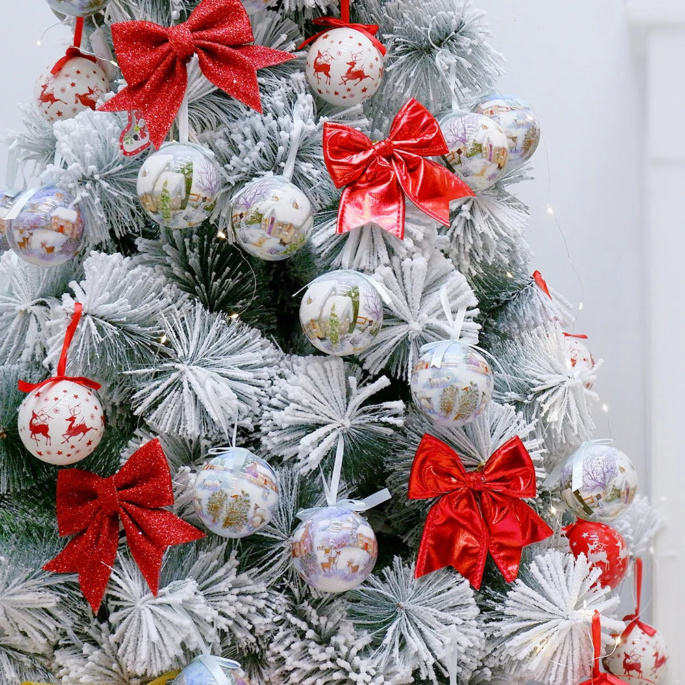 7PCS Christmas Balls Large Home Decoration Tree Balls Xmas Party Decor Christmas Spheres Christmas Tree Hanging Ornament Gifts