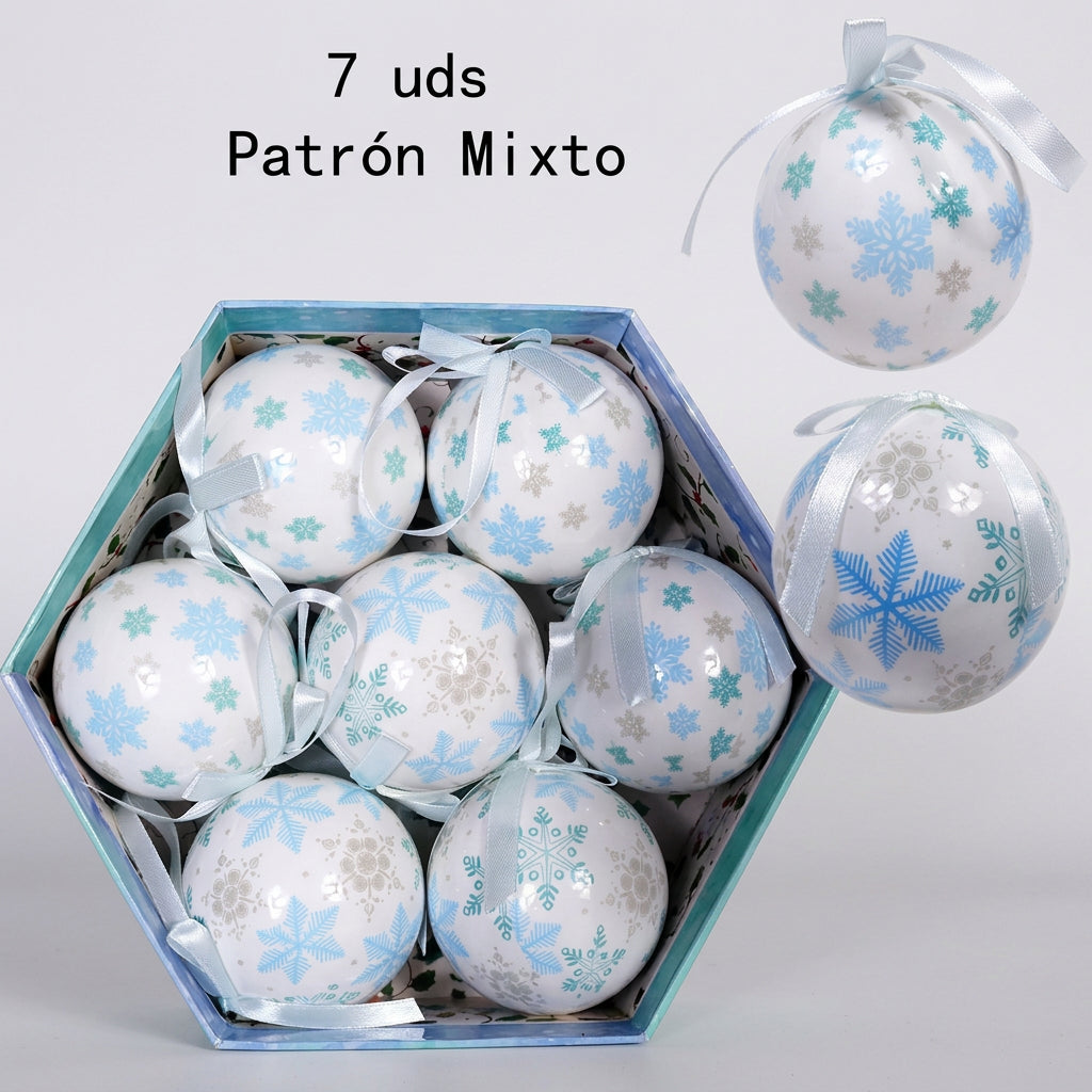 7PCS Christmas Balls Large Home Decoration Tree Balls Xmas Party Decor Christmas Spheres Christmas Tree Hanging Ornament Gifts
