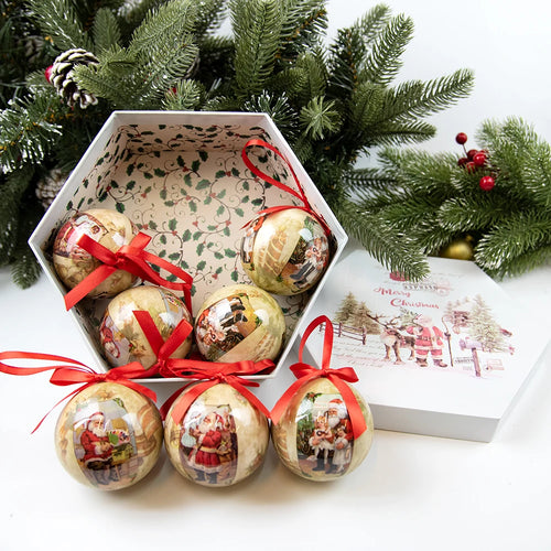 7PCS Christmas Balls Large Home Decoration Tree Balls Xmas Party Decor Christmas Spheres Christmas Tree Hanging Ornament Gifts